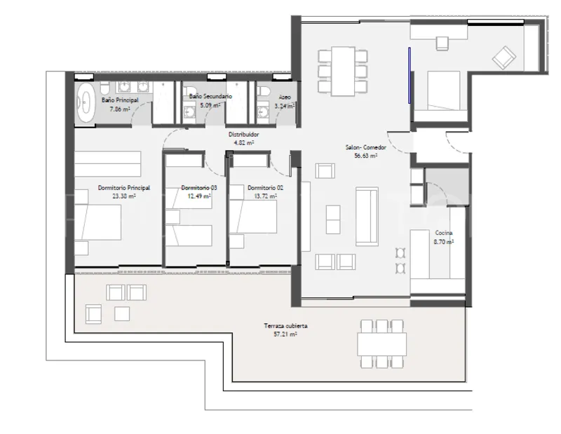 Real de La Quinta 4 bedrooms apartment for sale
