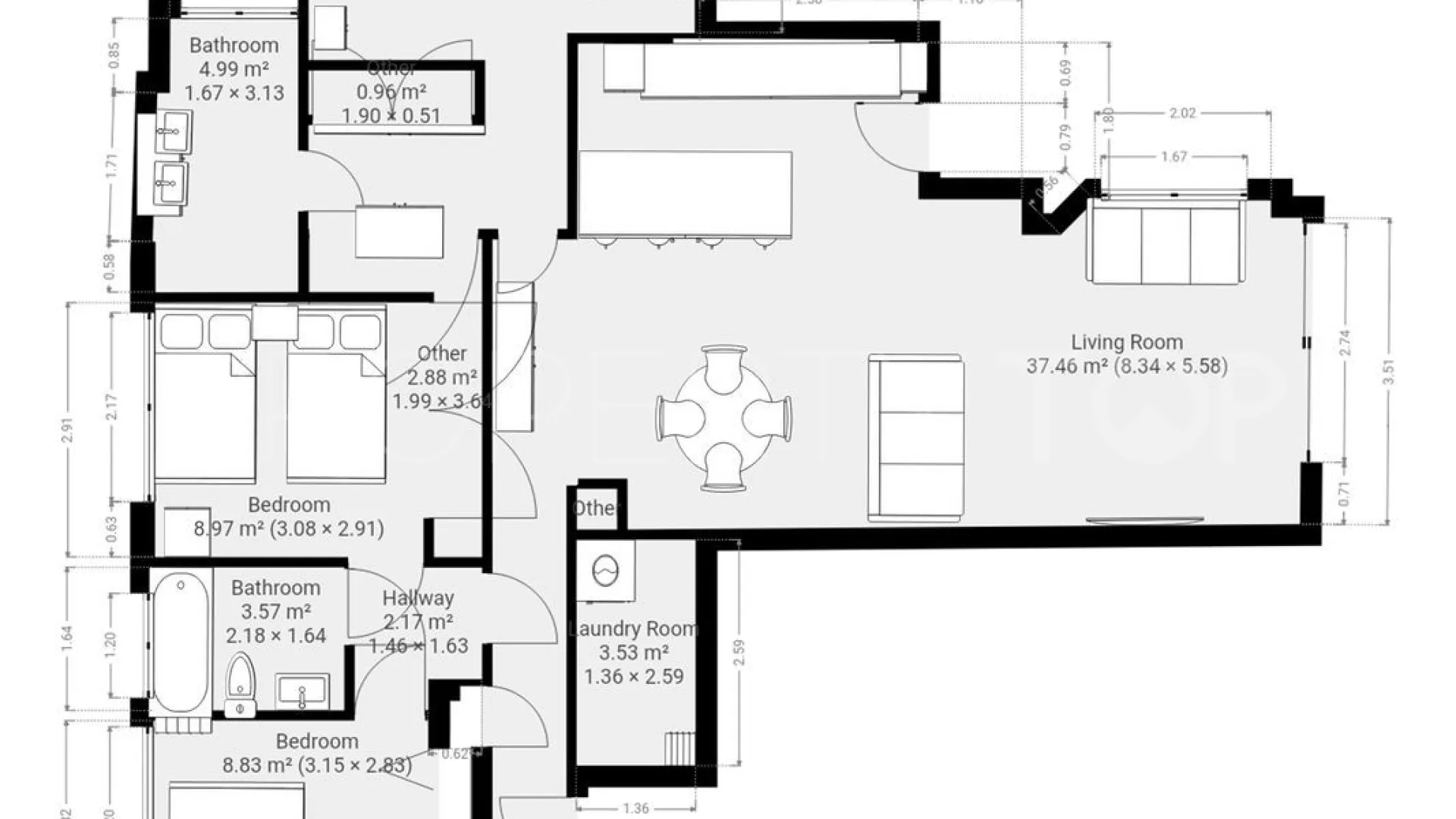 Apartamento a la venta de 3 dormitorios en La Duquesa