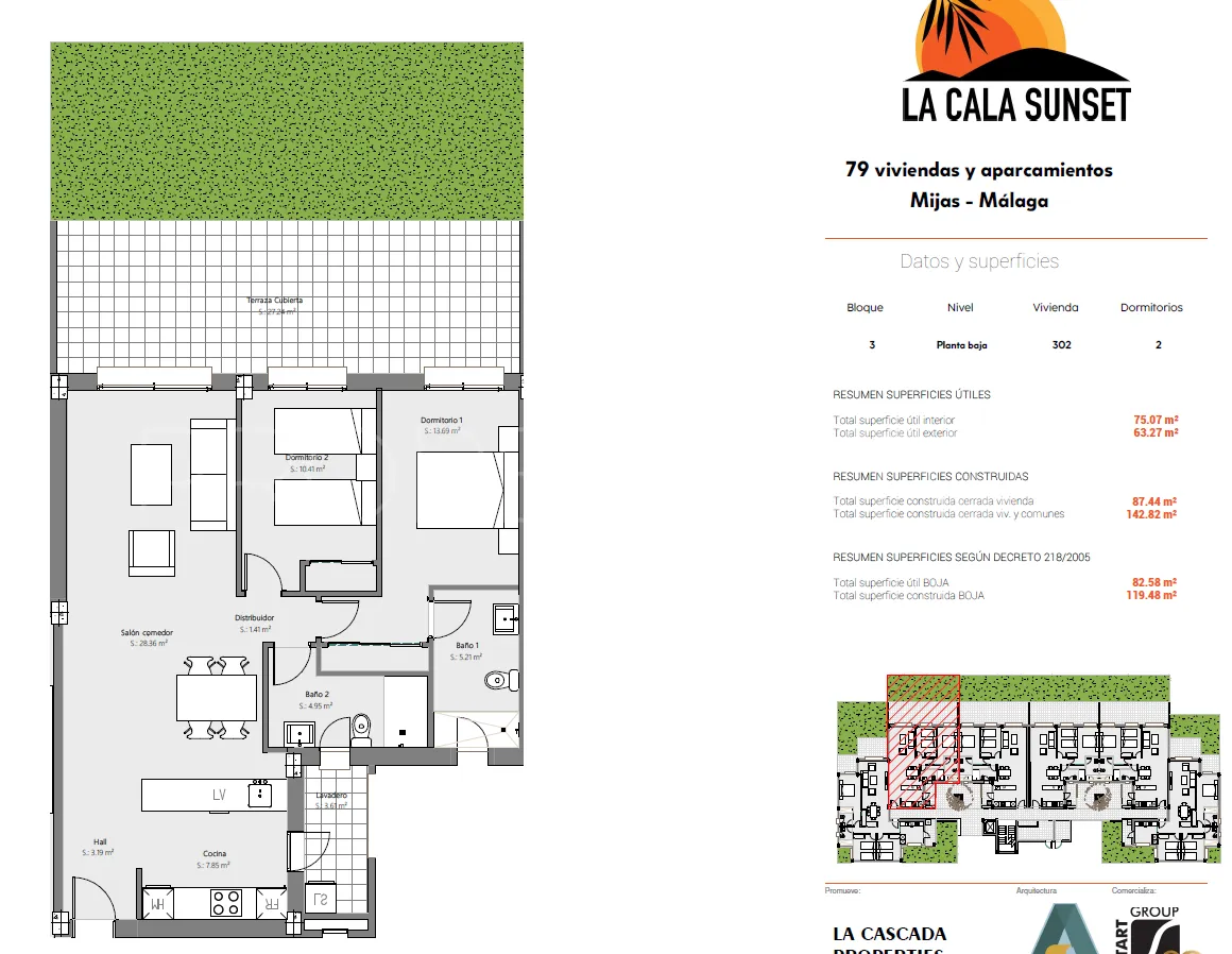 For sale ground floor apartment in Cala de Mijas with 2 bedrooms