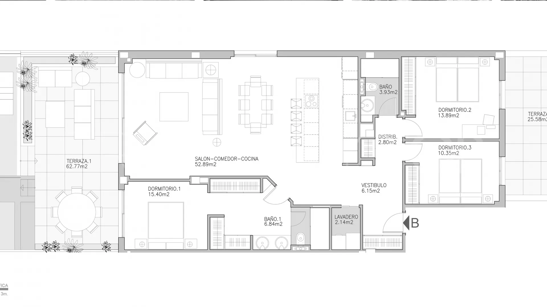 Calanova Golf, apartamento planta baja con 3 dormitorios a la venta