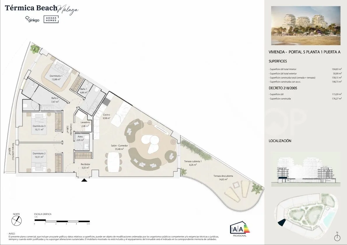 For sale Malaga - Carretera de Cádiz apartment with 3 bedrooms