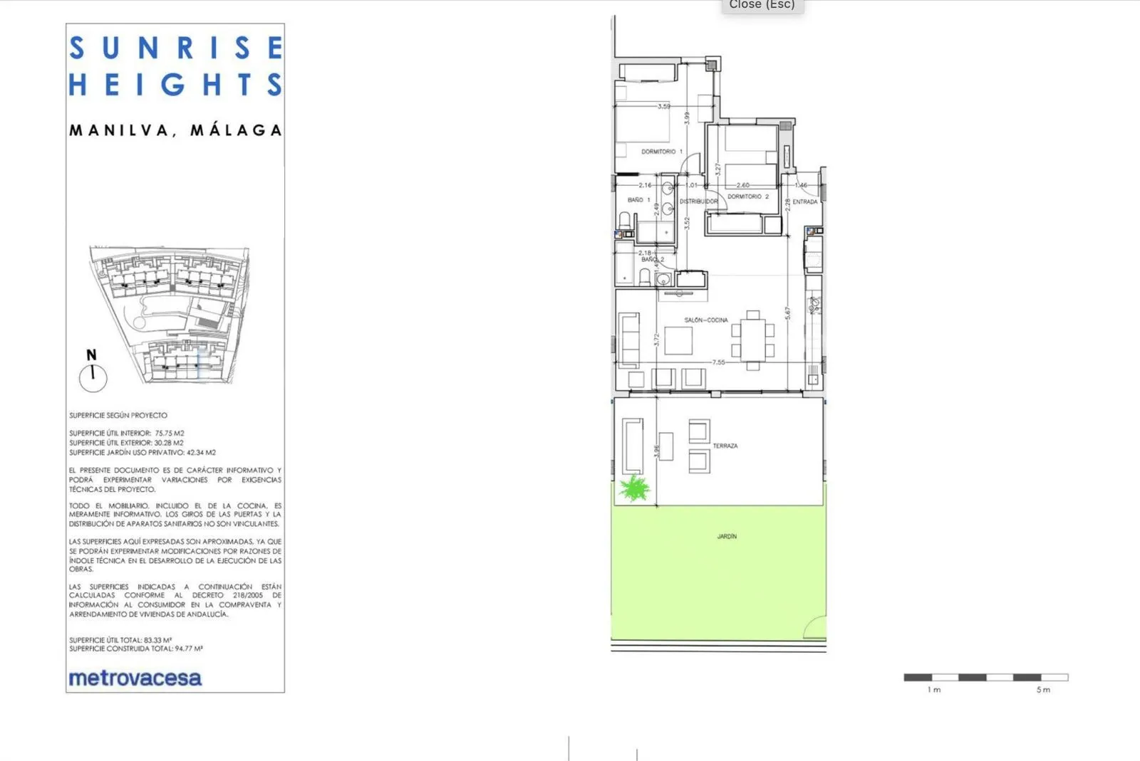 For sale Bahia de las Rocas ground floor apartment with 2 bedrooms