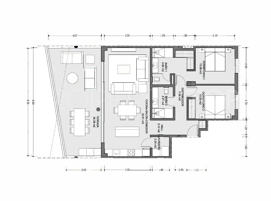 Se vende apartamento en El Higueron