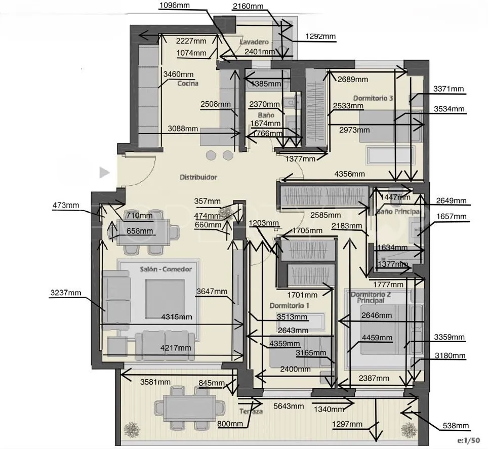 Comprar apartamento de 3 dormitorios en Nueva Andalucia
