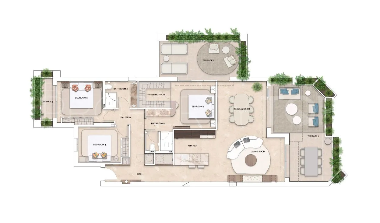 Se vende apartamento de 3 dormitorios en Beach Side New Golden Mile