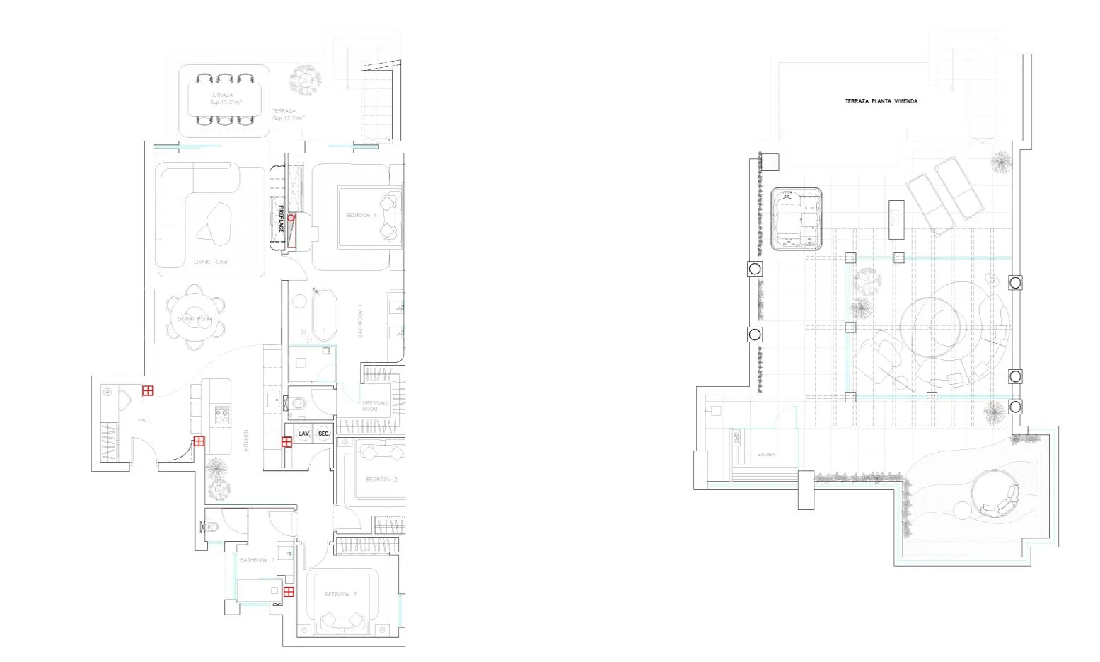 For sale Beach Side New Golden Mile 3 bedrooms penthouse