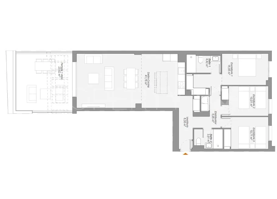 Apartamento a la venta con 3 dormitorios en La Resina Golf
