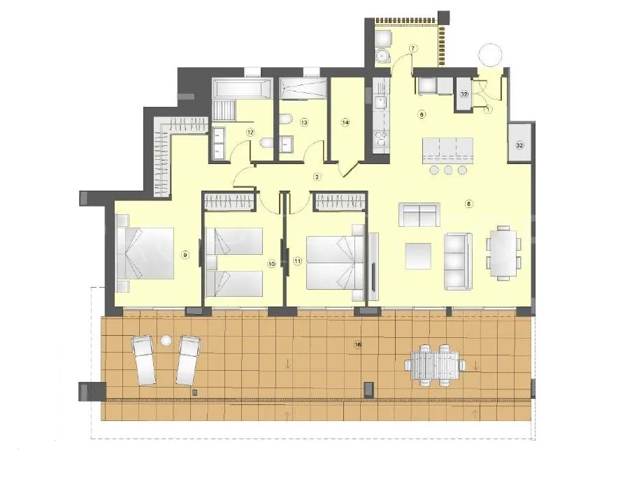 El Higueron, apartamento de 3 dormitorios en venta