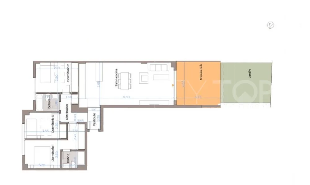 Buy apartment with 3 bedrooms in El Faro