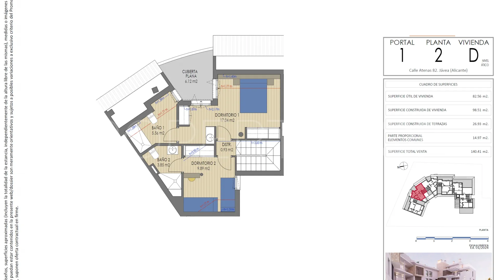 For sale duplex penthouse in Cala Blanca