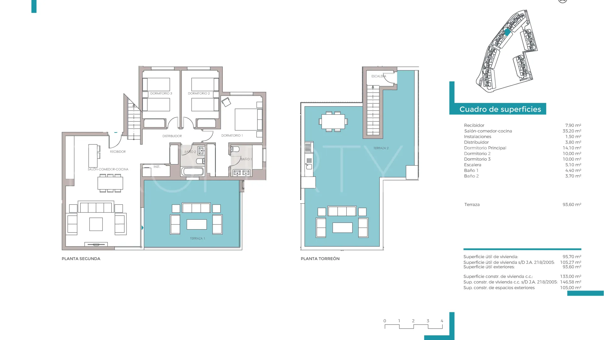 Bel Air, atico duplex en venta de 3 dormitorios