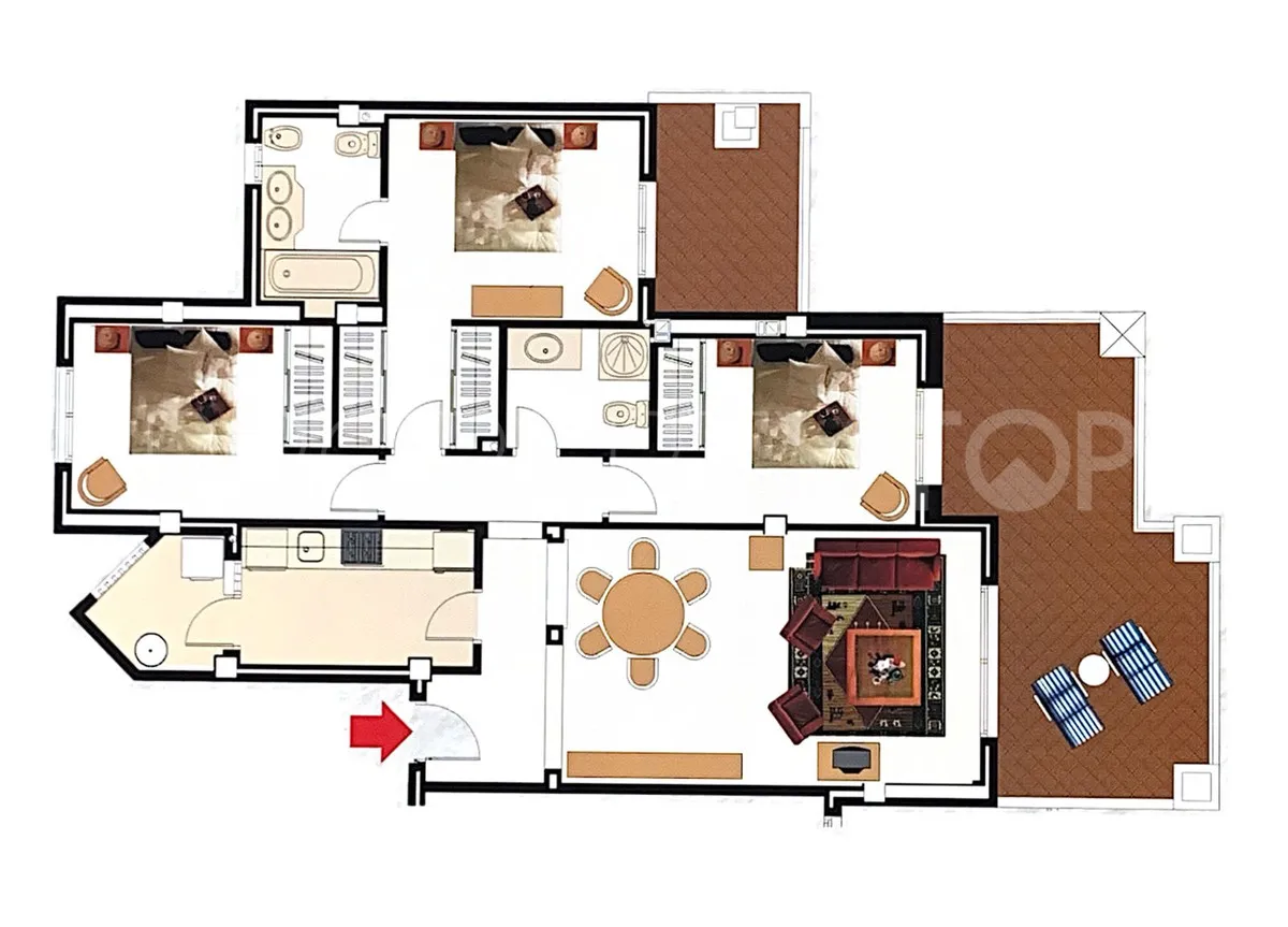 Los Arqueros, Ático de 3 dormitorios en venta