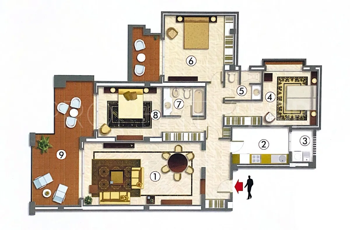 Apartamento planta baja a la venta de 3 dormitorios en Los Arqueros