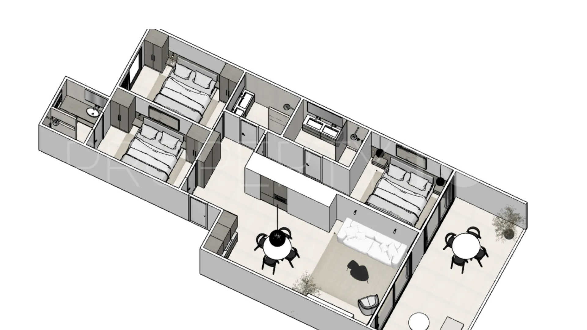 Apartamento en venta de 3 dormitorios en La Quinta
