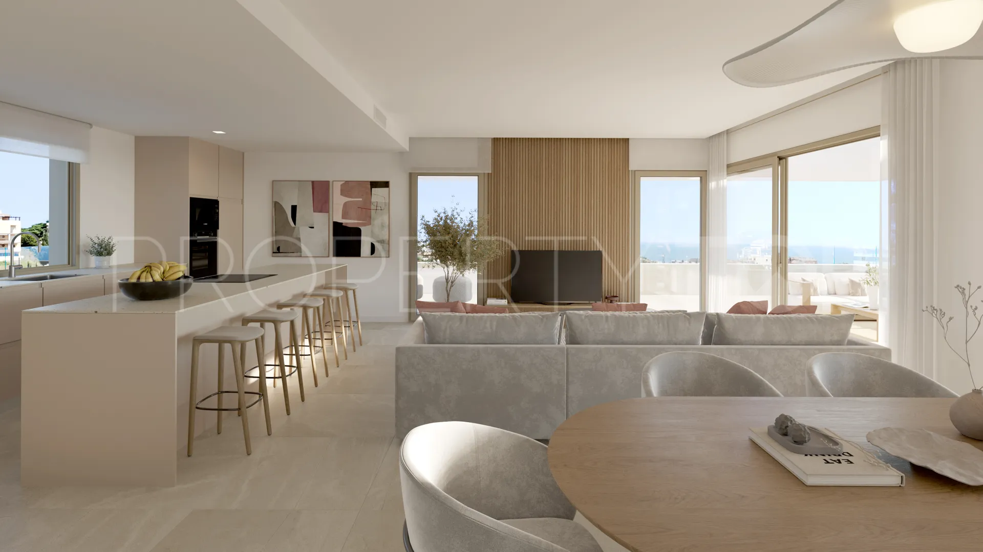 Mijas Costa, apartamento con 3 dormitorios en venta