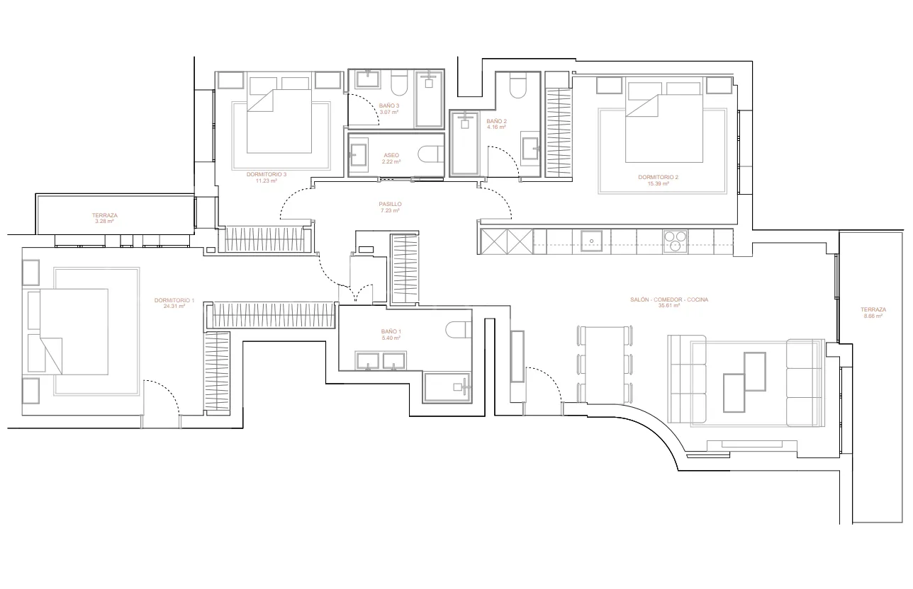 Arapiles 3 bedrooms flat for sale