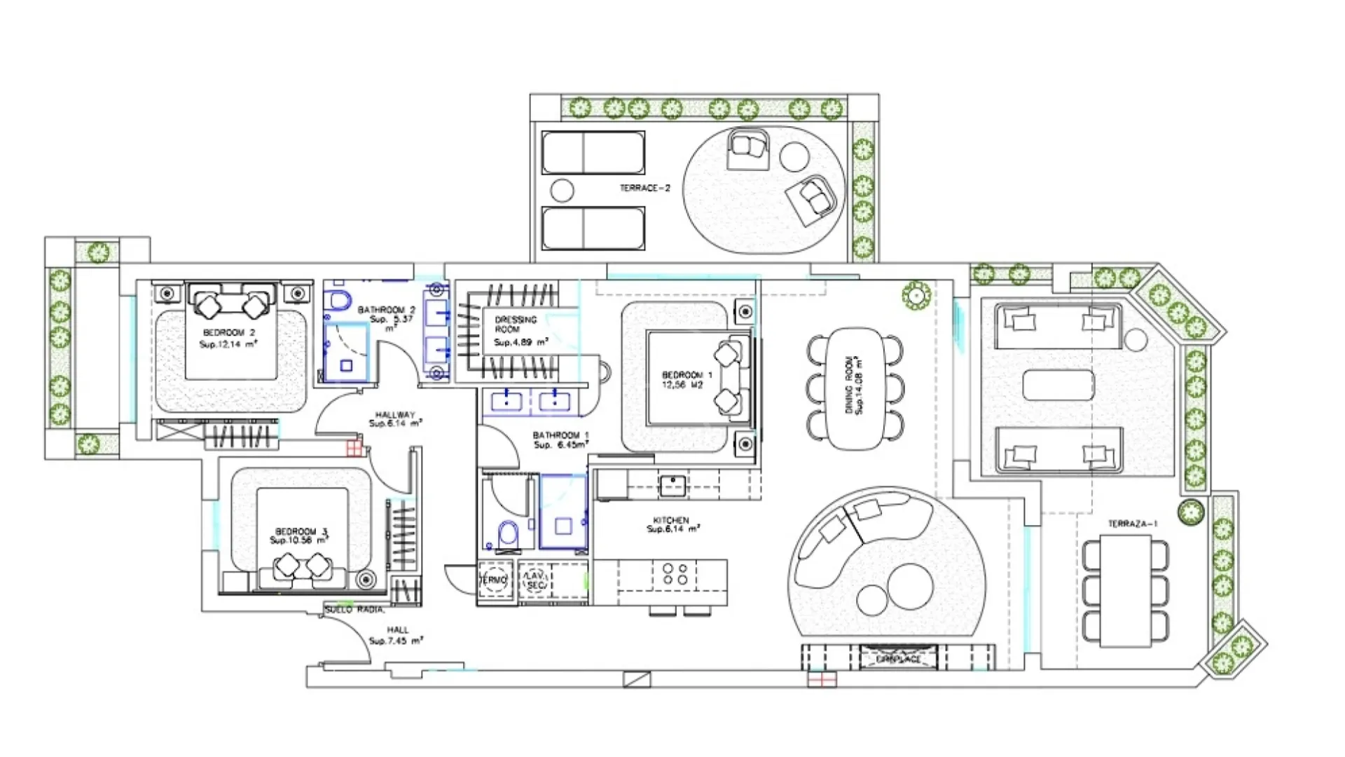 Apartamento en venta en Cabo Bermejo con 3 dormitorios