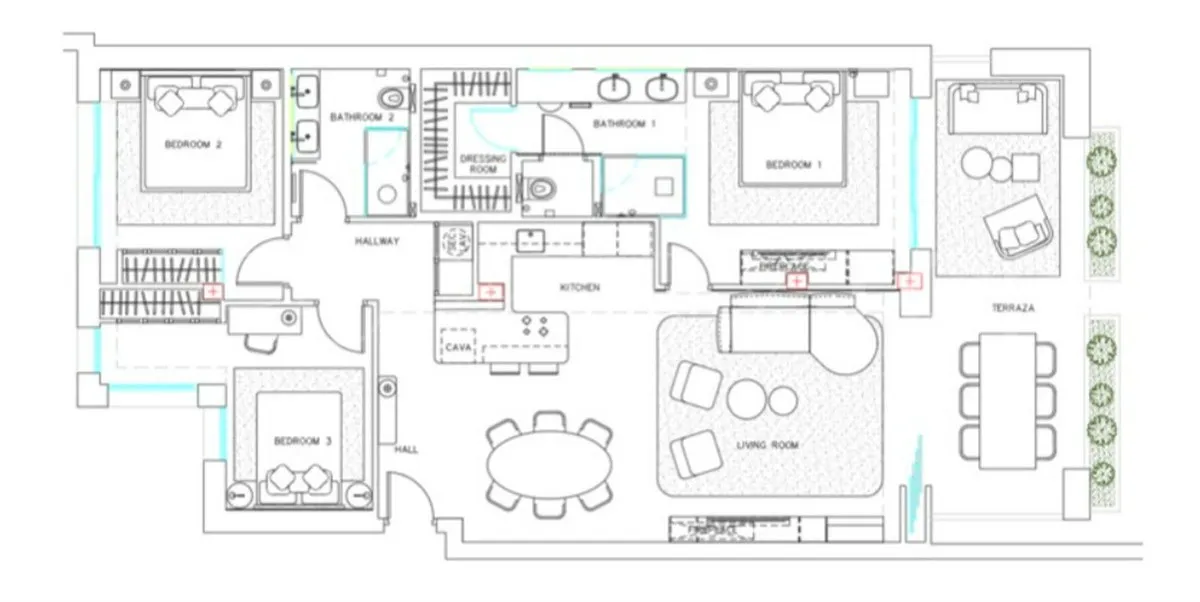 Apartamento en venta en New Golden Mile con 3 dormitorios