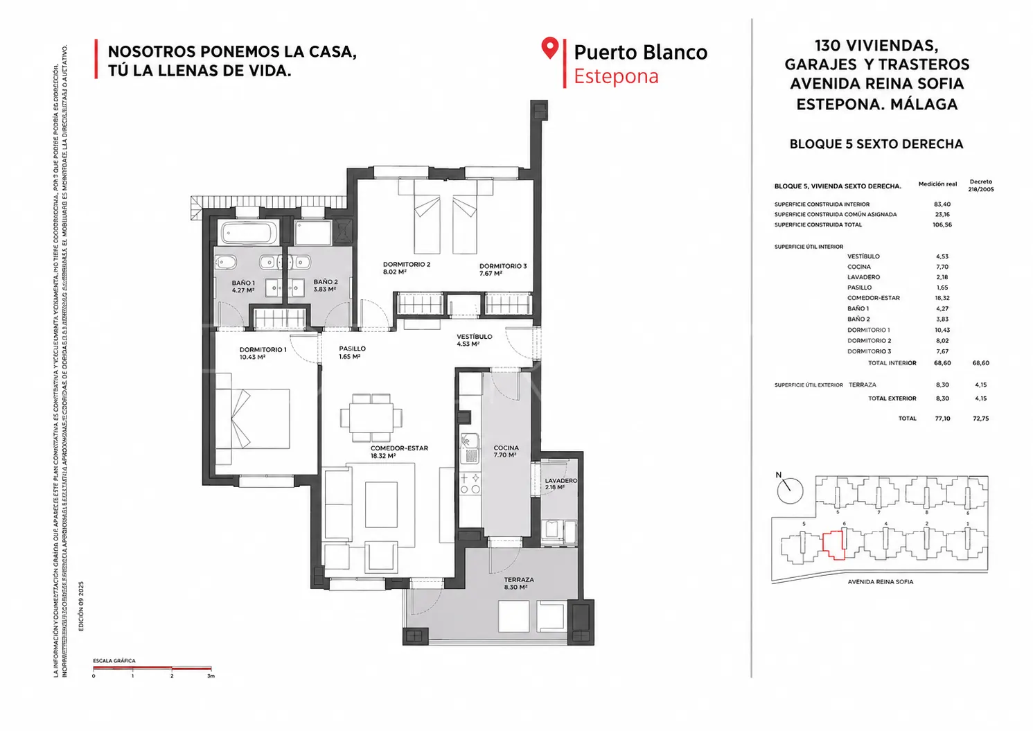 Apartamento en venta en Puerto Blanco con 3 dormitorios