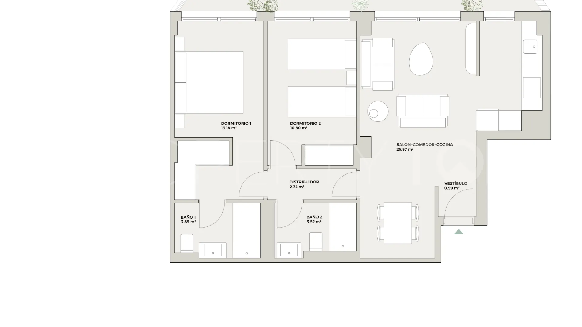 Apartamento con 2 dormitorios en venta en Torremolinos