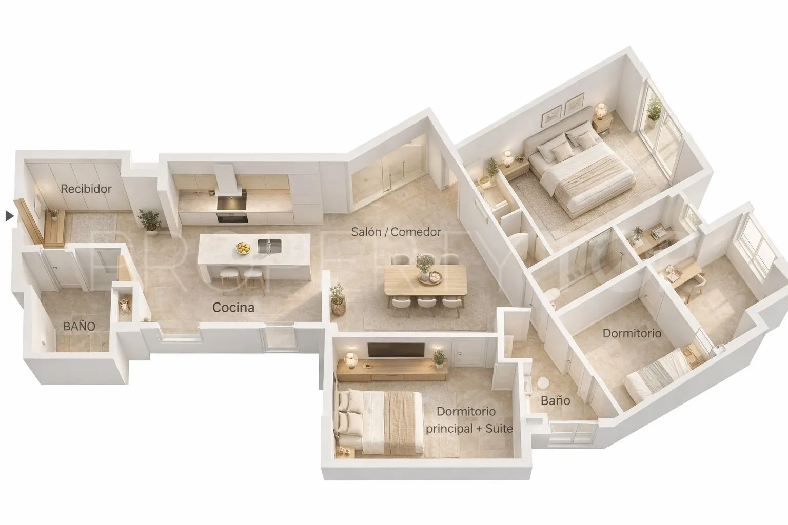Apartamento en venta en Ensanche Centro - Puerto con 3 dormitorios
