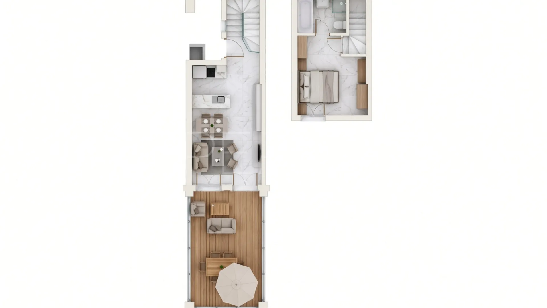 1 bedroom duplex penthouse for sale in Forest Hills