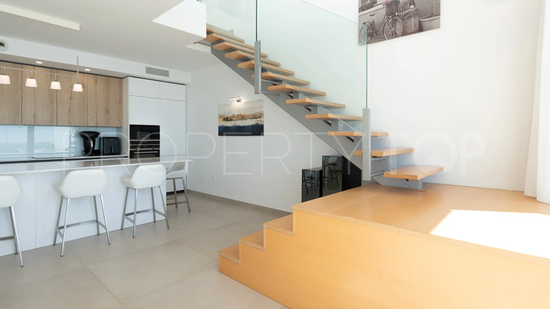 Duplex penthouse for sale in Benalmadena Pueblo with 3 bedrooms