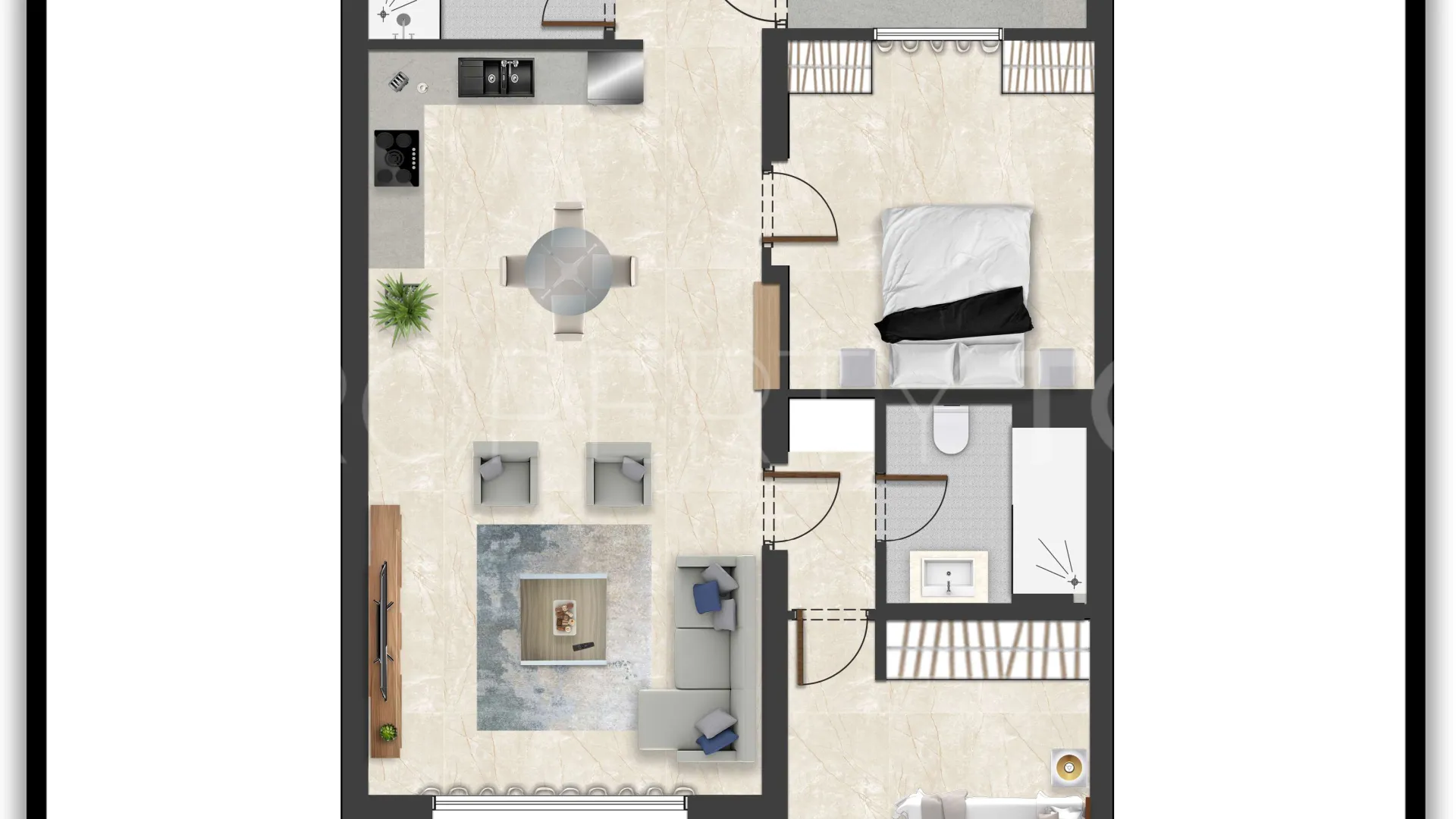 For sale 3 bedrooms ground floor apartment in Malambo