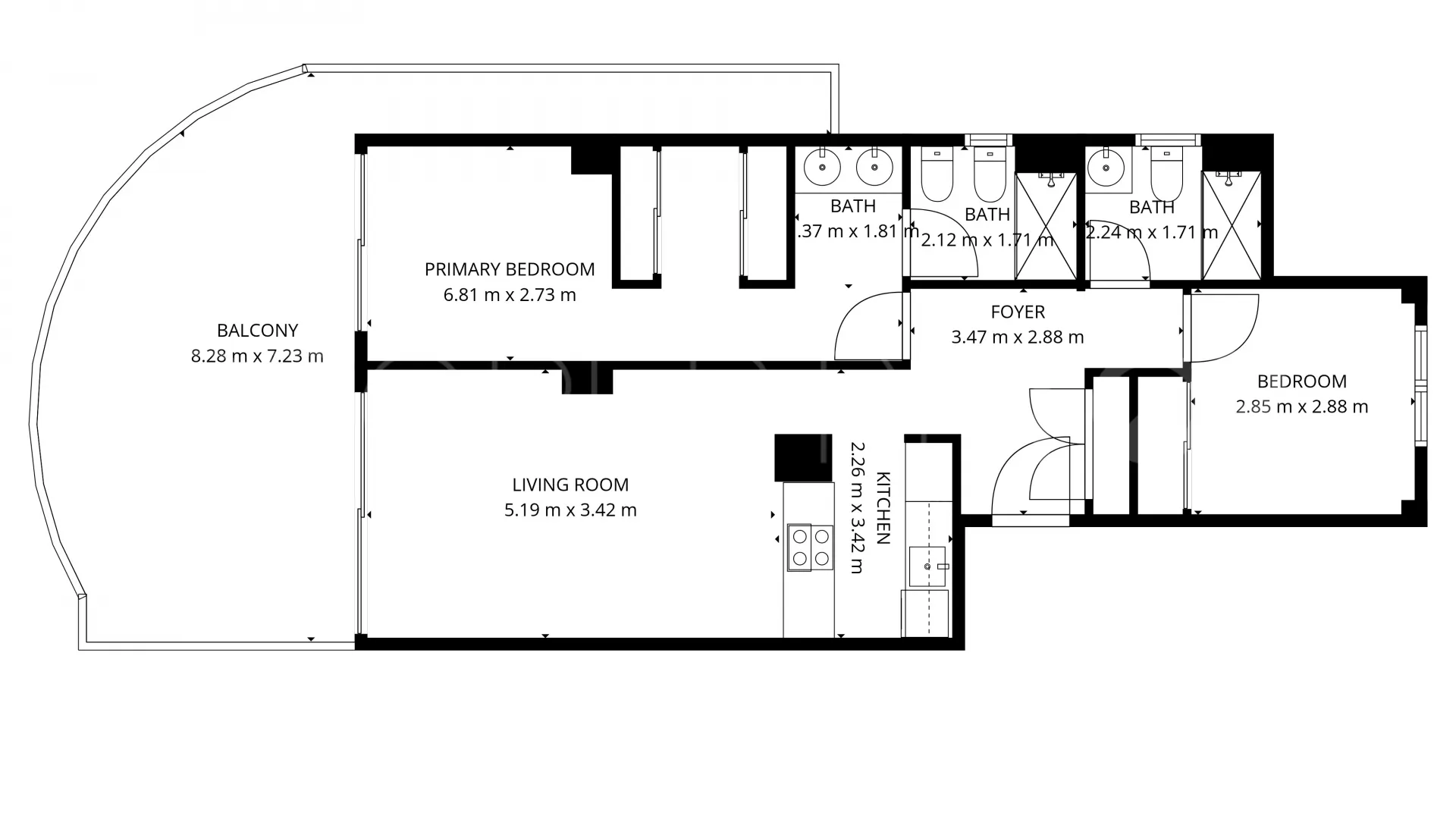 El Higueron, apartamento de 2 dormitorios a la venta