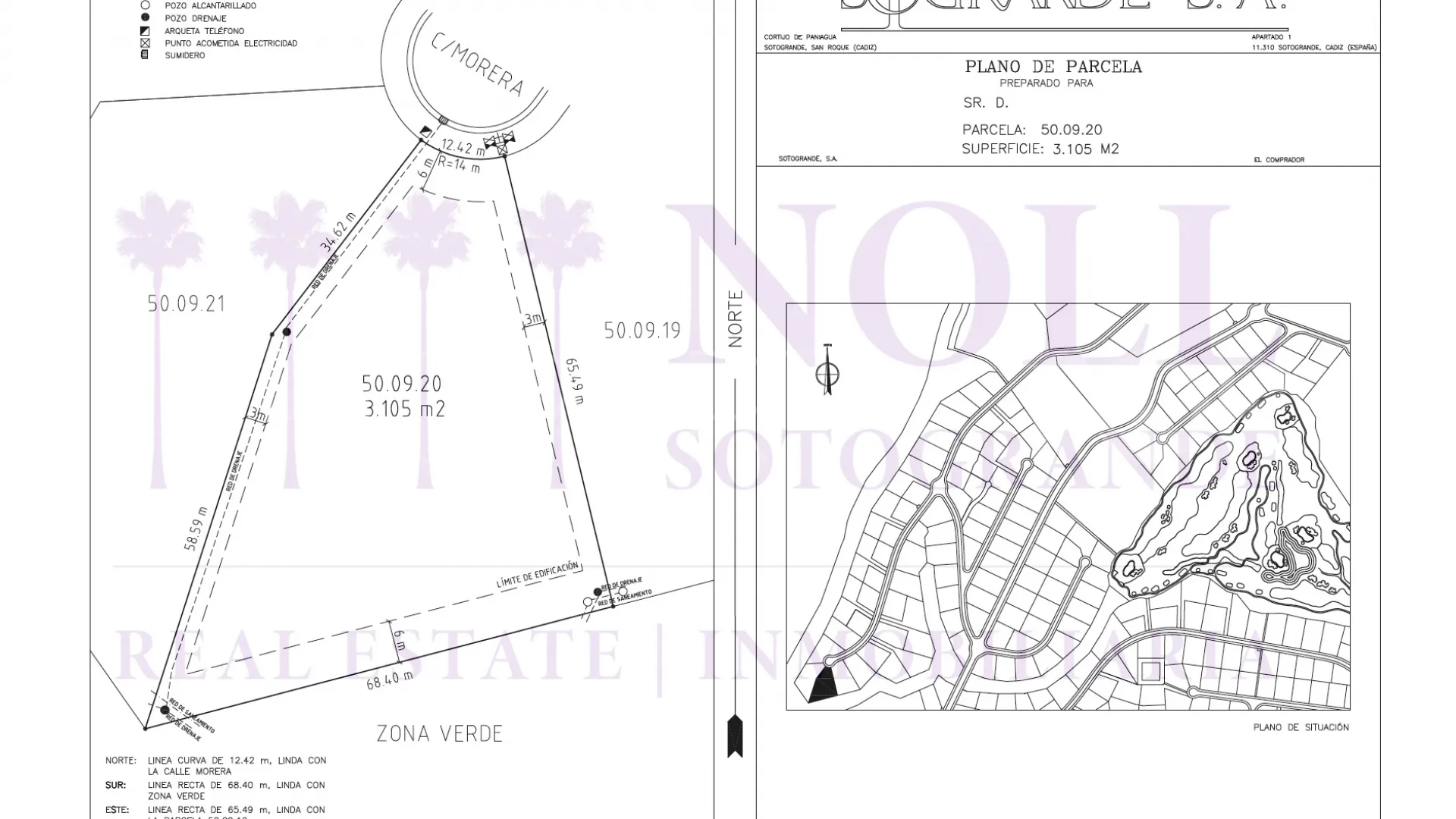 Zona M, parcela a la venta