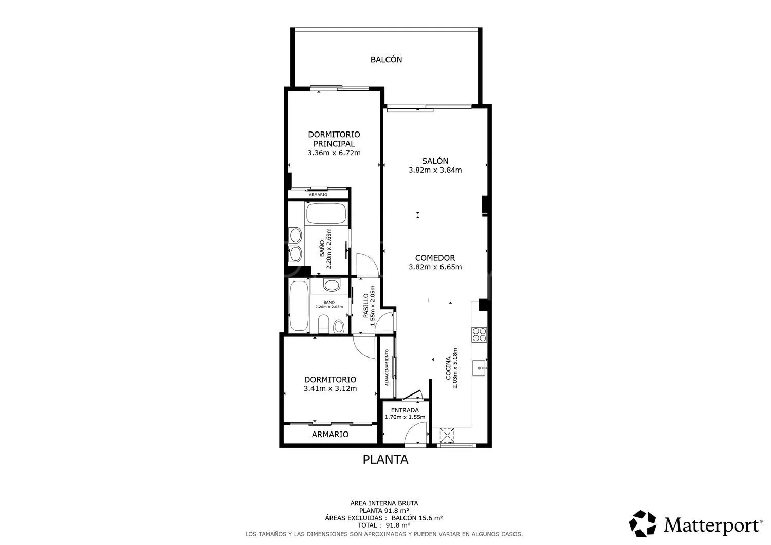 For sale flat with 2 bedrooms in La Carolina