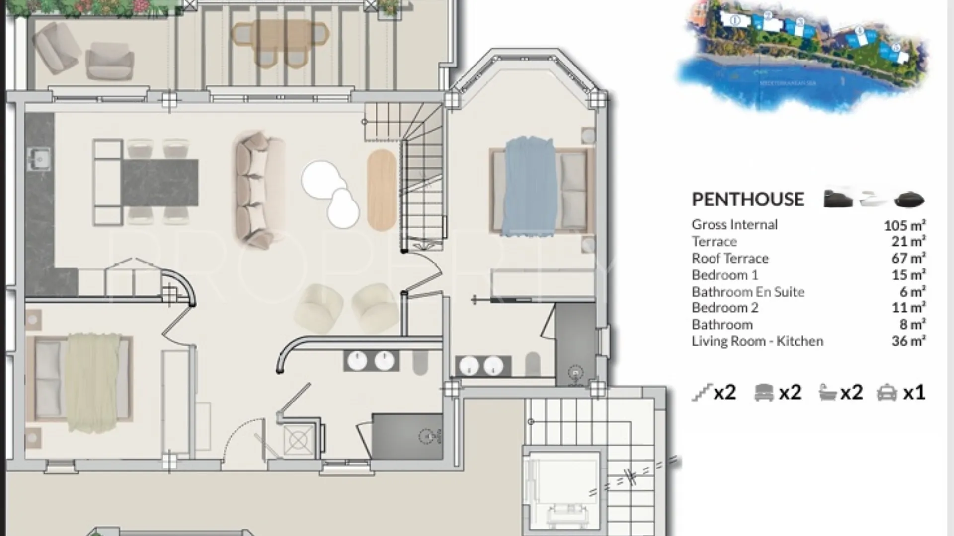 Punta Plata, atico duplex en venta